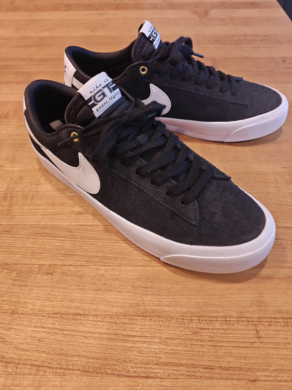 Nike GTS Suede Skate Sneakers in Black & White
